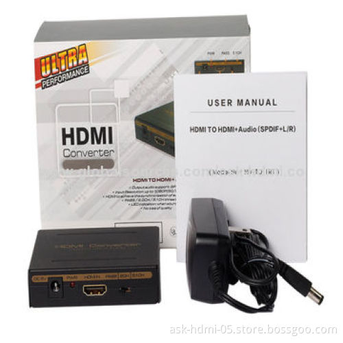 HDMI to Toslink Audio Converter with 5V DC/1A Power Supply